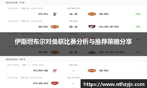 伊斯坦布尔对曼联比赛分析与推荐策略分享